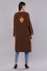 Chocolate Brown Aari Embroidered Pheran
