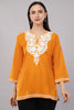 Amber Flare Kashmiri Kurti with Ivory White Aari