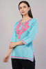 Firoza Charm Kashmiri Kurti with Blush Pink Aari