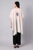 Novbahar Off-White Kashmiri Kaftan with Charcoal Aari Embroidery