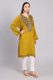 Amber Dusk Kashmiri Pheran with Aari Embroidery