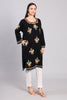 Midnight Bloom Kashmiri Pheran with Aari Embroidery