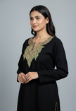 Naqsh-e-Khaas Kashmiri Vine Tilla Embroidered Pheran Side