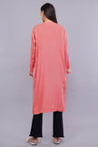 Rudy Pink Aari Embroidered Kashmiri Pheran - Kashmiri Pheran